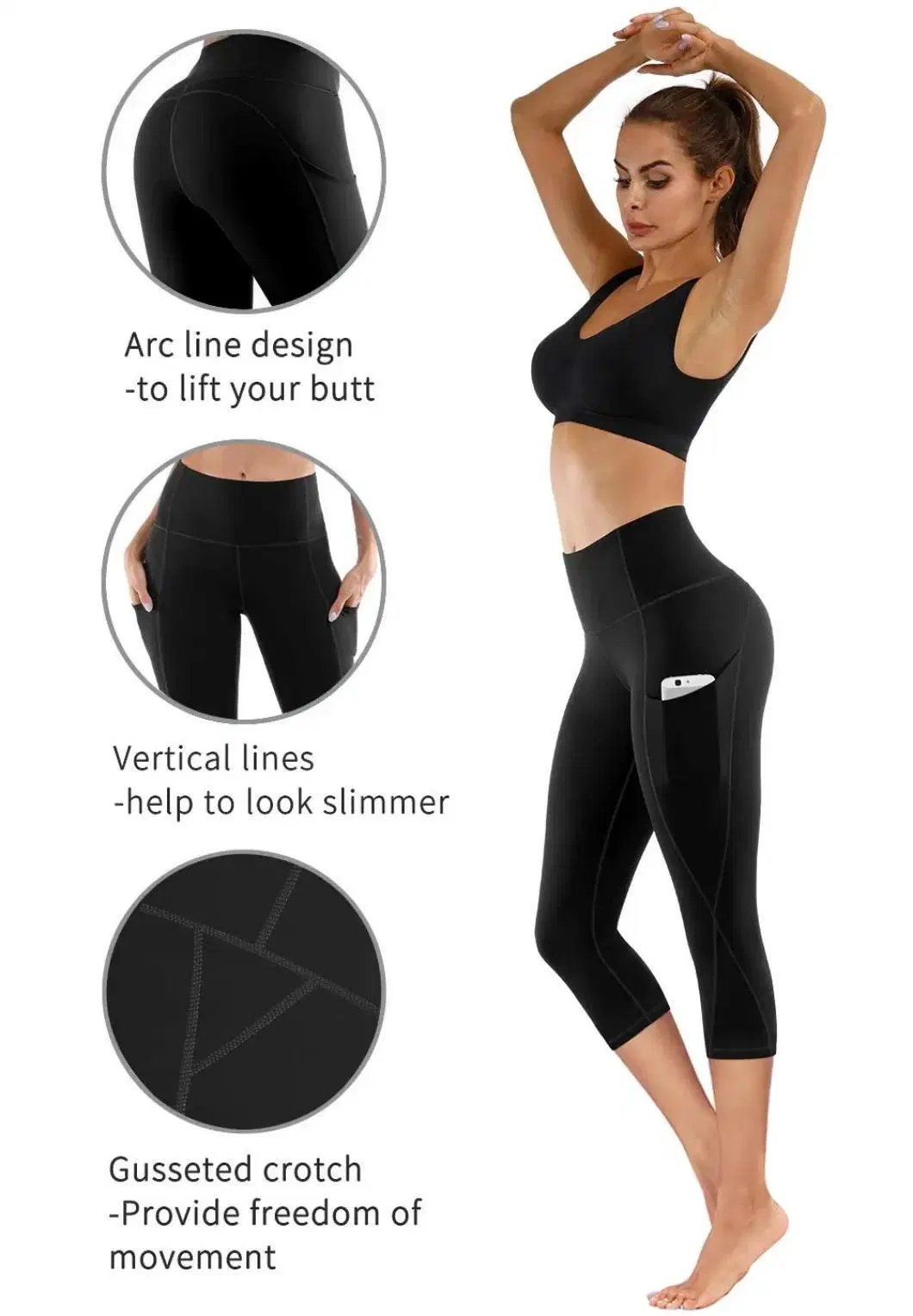 4 Layers High Waist Sports Leakproof Yoga Gym Fitness Cycling Pants Period Menstrual Biker Shorts for Women