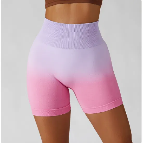 Best-seller Sportswear Fitness Activewear Shorts pour femmes Push up Booty Leggings Ombre Sans Couture Yoga Shorts Scrunch Butt Gym Shorts