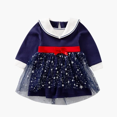 Robe bébé fille, nouveau Style princesse à manches longues, pour le printemps ou l'automne 2020