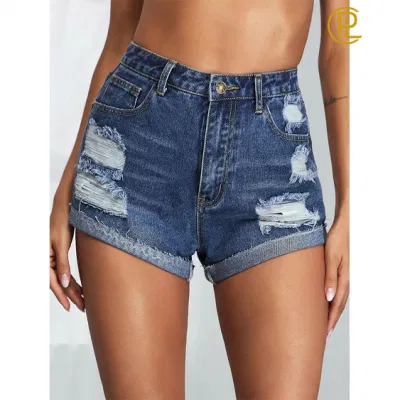 Offres spéciales été classique trou bleu femmes short en jean